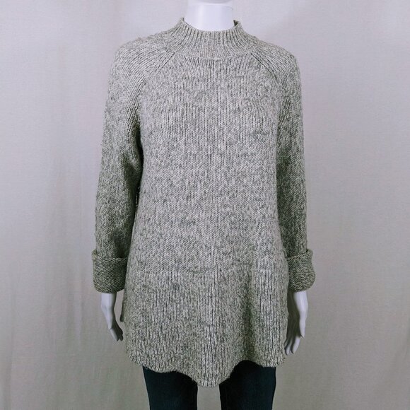 Max Studio Light Gray Mock Neck Pullover Sweater Size M - Picture 1 of 6